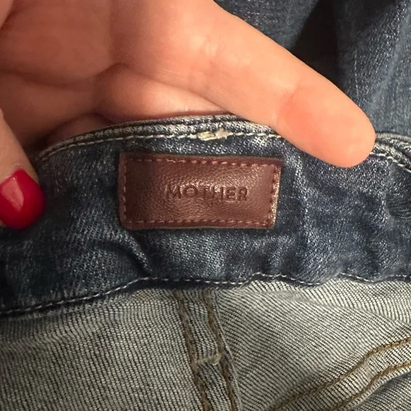 MOTHER The Looker Ankle Fray Jeans in Hot Spring - Size 27 - Picture 6 of 9